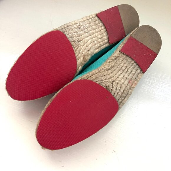 Christian Louboutin crest logo Turquoise Nanou Orlato Espadrille flats - Picture 3 of 14